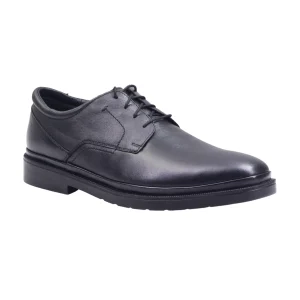 Zapato derby en piel bovina con tacón bajo