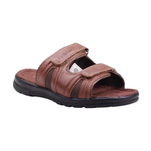 Sandalia color Cafe Casual para Caballero con Velcro